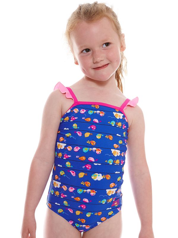 Zoggs Pretty Bird Toddler Girls Frills One Piece