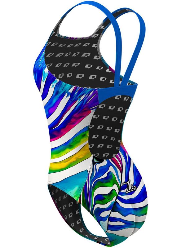 Q Swimwear Zebra in Wonderland One Piece Swimsuit