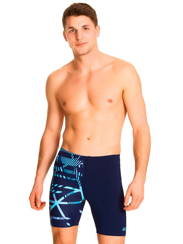 Zoggs Equation Navy & Jade Mens Mid Jammers