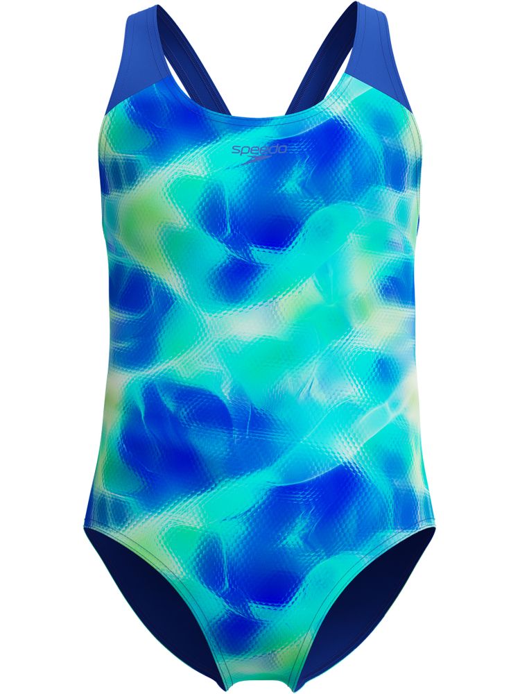 Speedo Allover Print Splashback One Piece - Blue/Sapphire