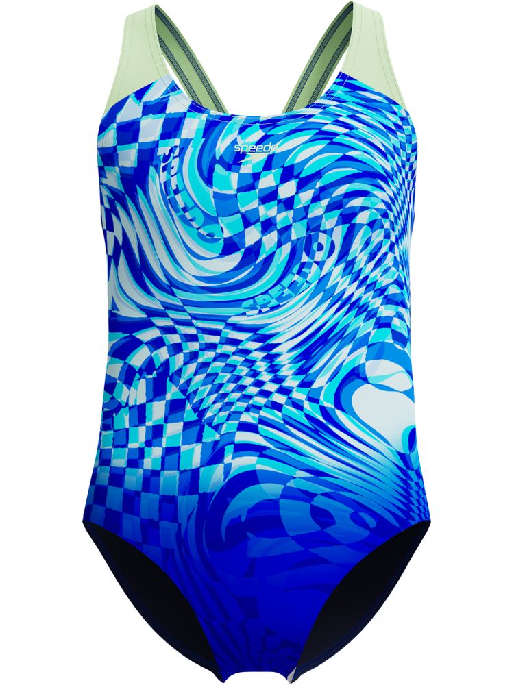 Speedo Placement Splashback One Piece - Sapphire/Clover