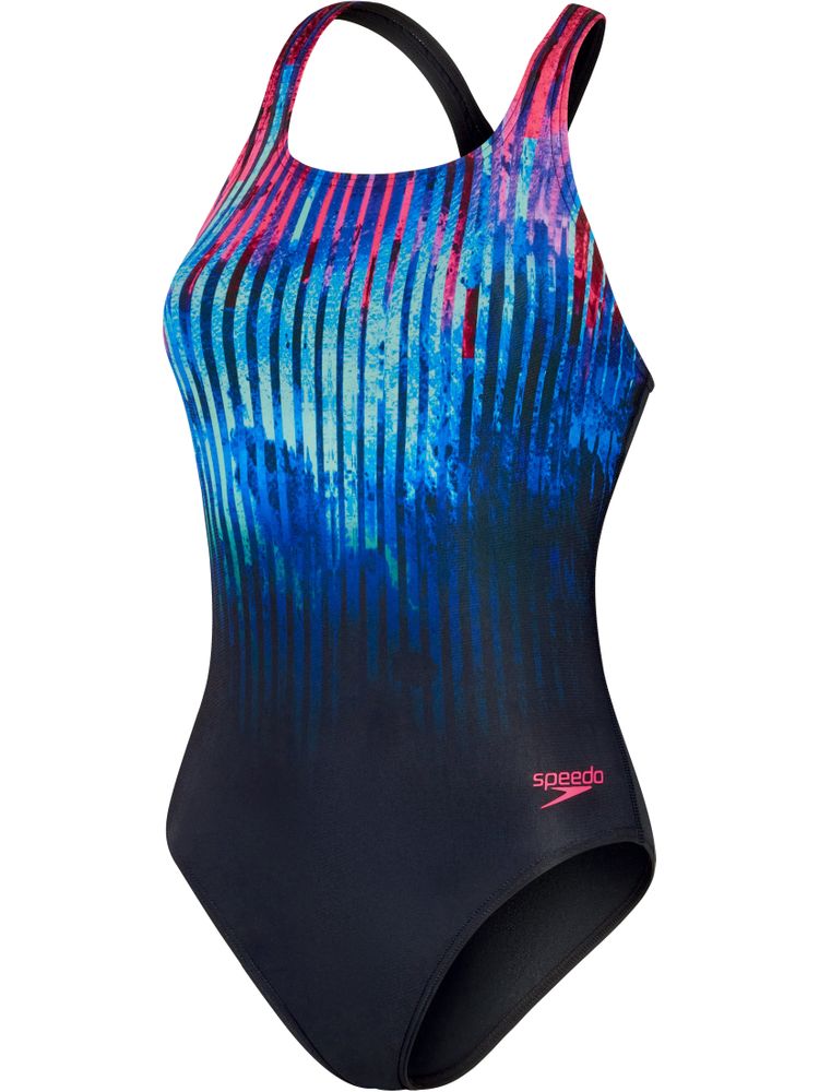 Speedo Medalist One Piece - Navy/Cobalt/Pink