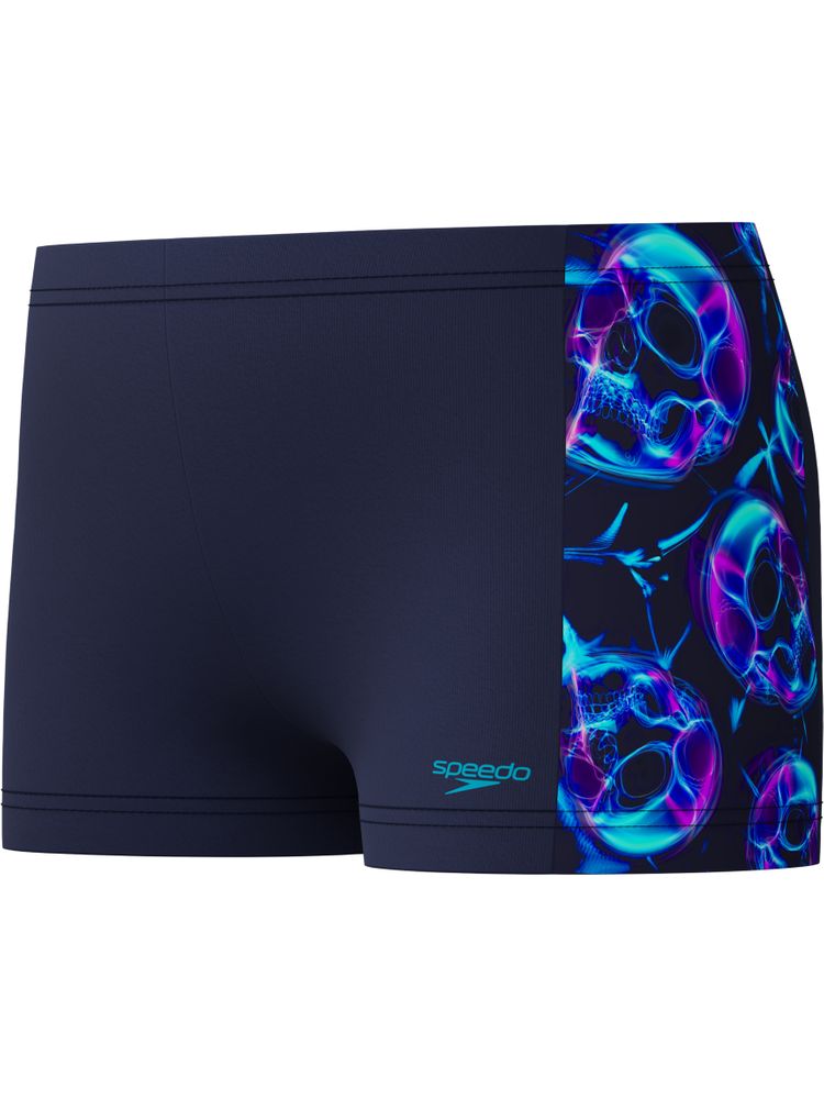 Speedo Allover Print Panel Aquashorts - Peacoat/Blue