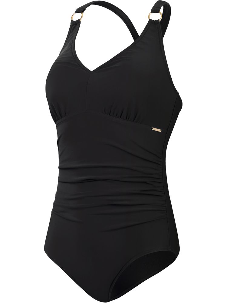 Speedo Shaping V-Neck One Piece - Black