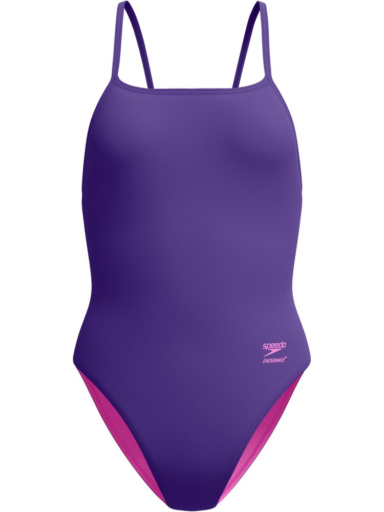 Speedo Solid Web Back One Piece - Acai Purple