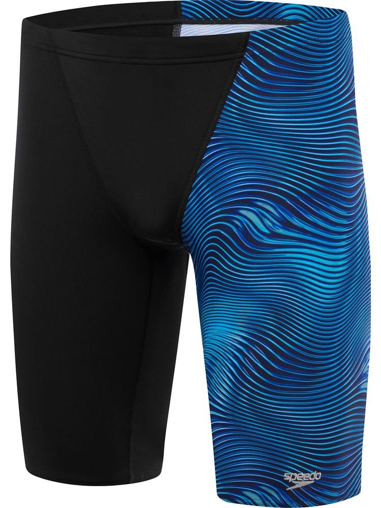 Speedo Mens Print V-Cut Jammers - Anthracite/Peacoat