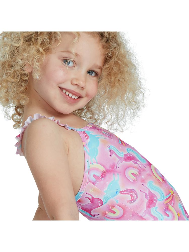 Speedo Digital Placement Thinstrap One Piece Spearmint/Pink Splash