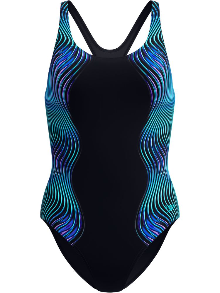 Speedo Engineered Print Medalist One Piece - Anthracite