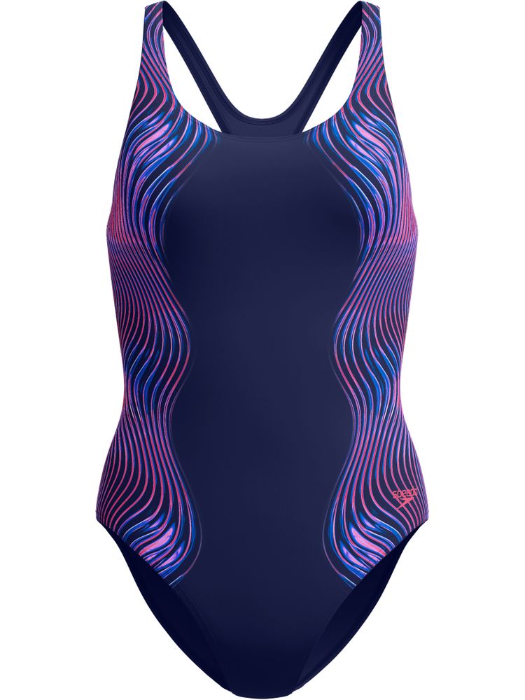 Speedo Engineered Print Medalist One Piece - Peacoat