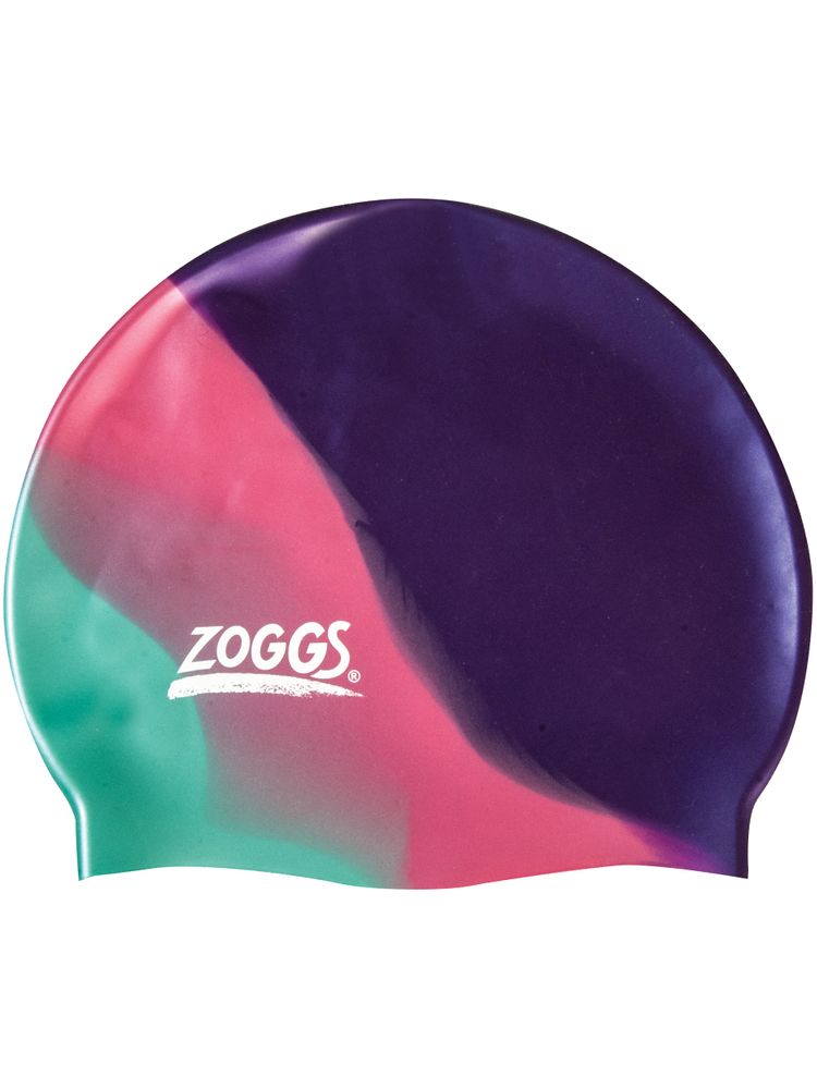 Zoggs Junior Multicolour Swim Cap Purple/Pink/Aqua