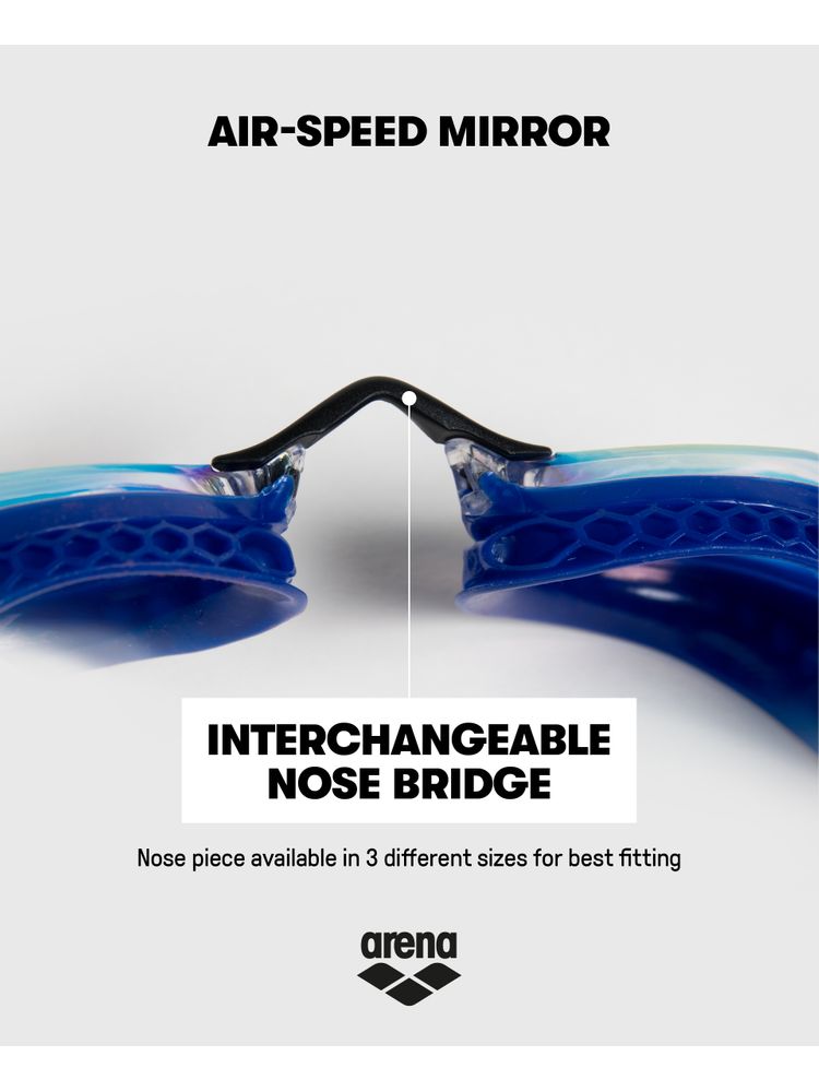 Occhialini Da Nuoto Arena Air-speed Mirror | Guarnizioni A Nido D'ape | Lenti Specchiate | Anti-appannamento | Approvati FINA