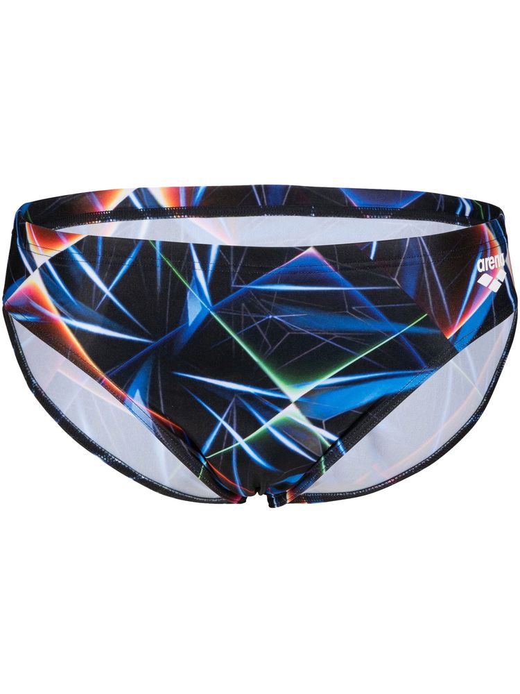 ARENA M Flashing Lights Slip Da Nuoto Uomo – Tessuto MaxFit Anti-Cloro, Protezione UV, Lunghezza Lato 7 Cm