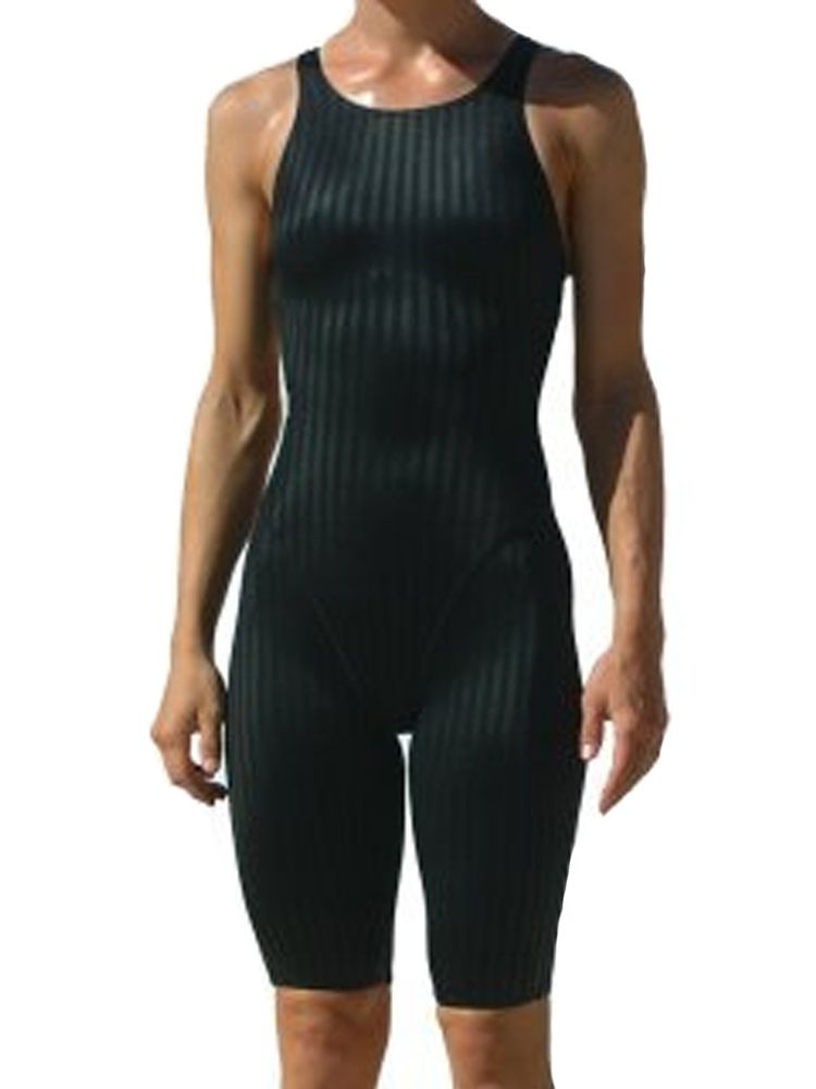 FINA APPROVED Agon Lethal Black Kneelength Racer