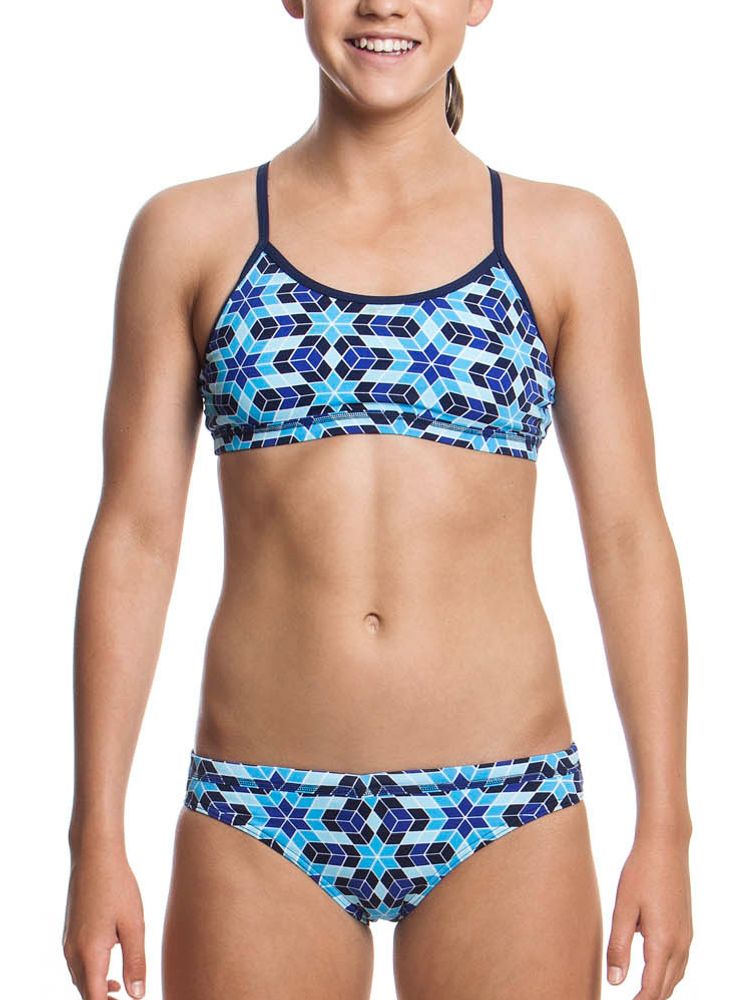 Funkita Liquid Ice Girls Sports Bikini