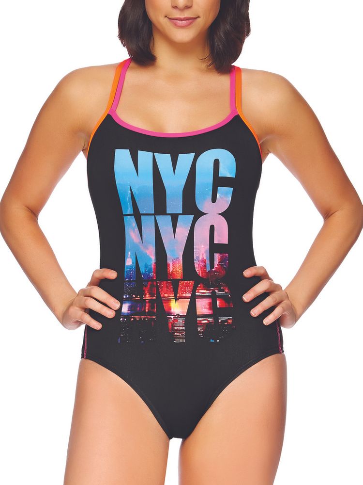 Speedo NYC Typo Womens One Piece
