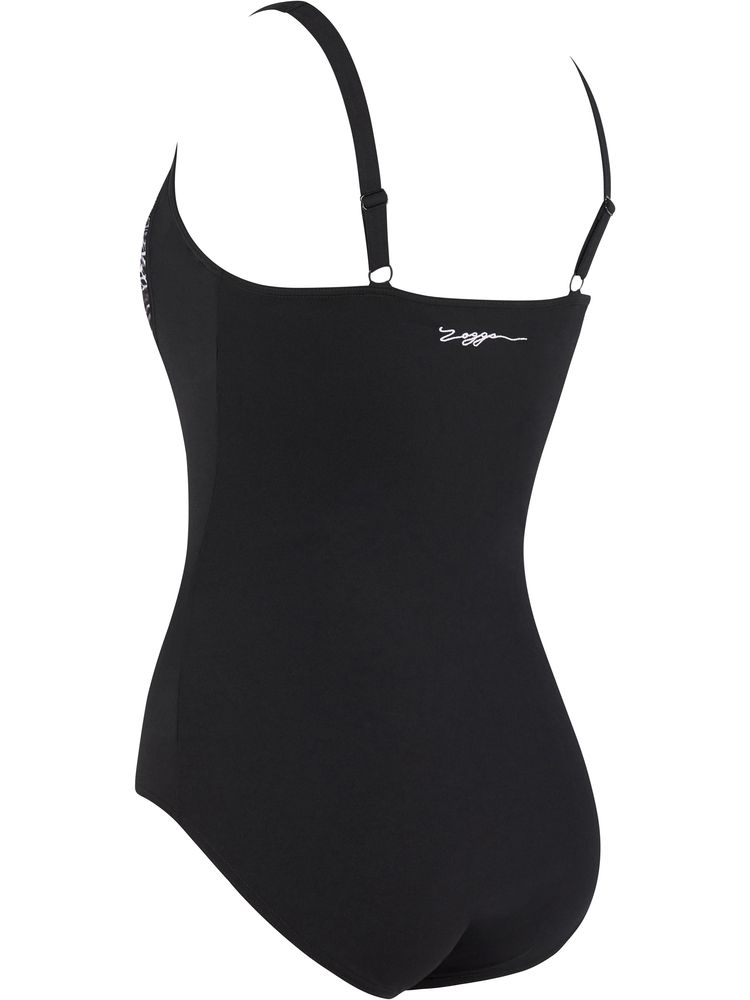 Aqua Digital Ruched Front One Piece