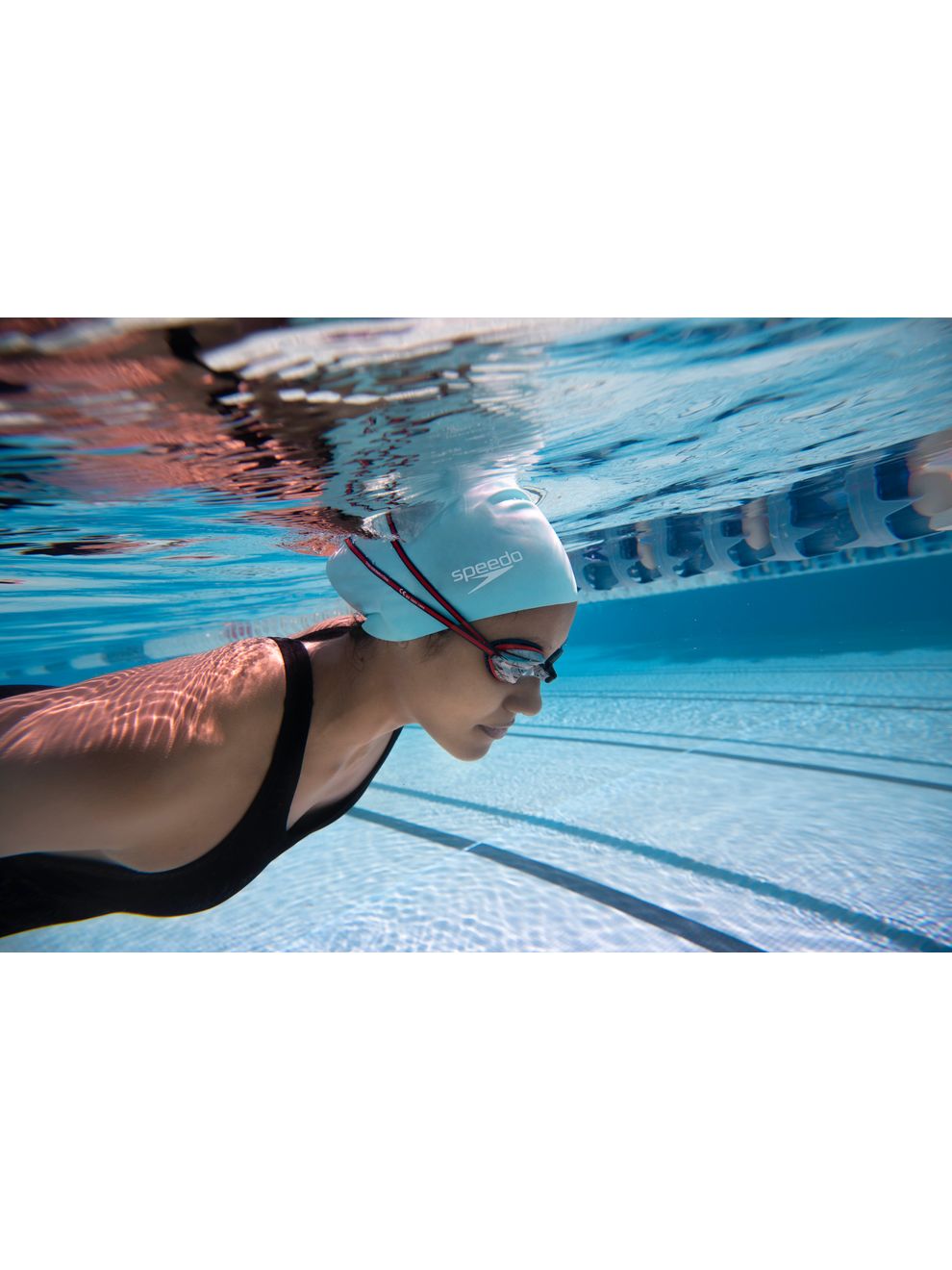 Speedo Long Hair Swim Cap Fresh Mint
