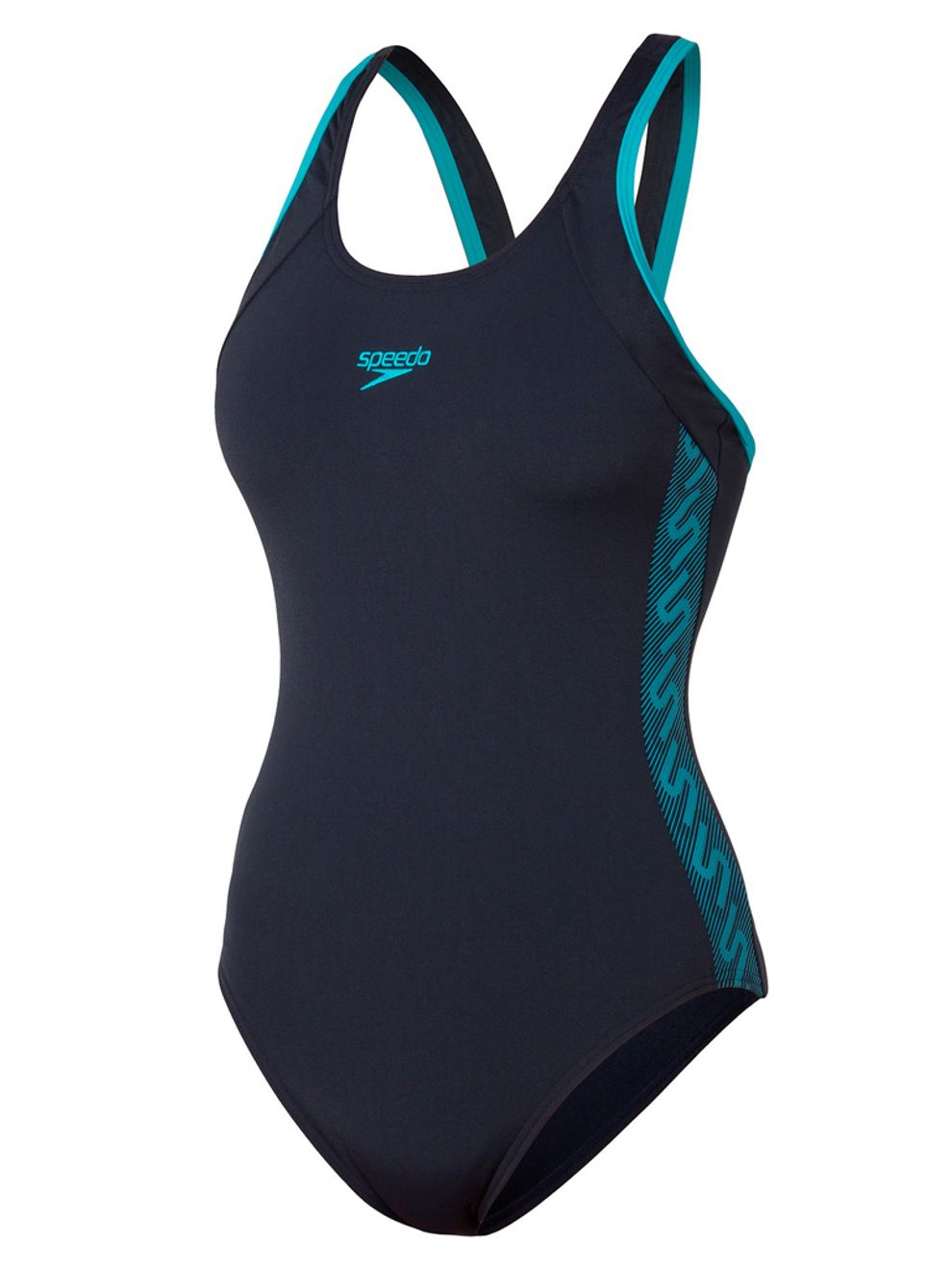 Speedo Monogram Navy One Piece Swimsuit