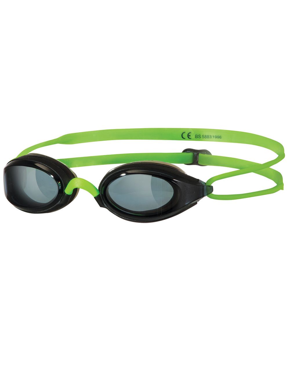 Zoggs Fusion Air Junior Black & Lime Smoke Lens Goggles