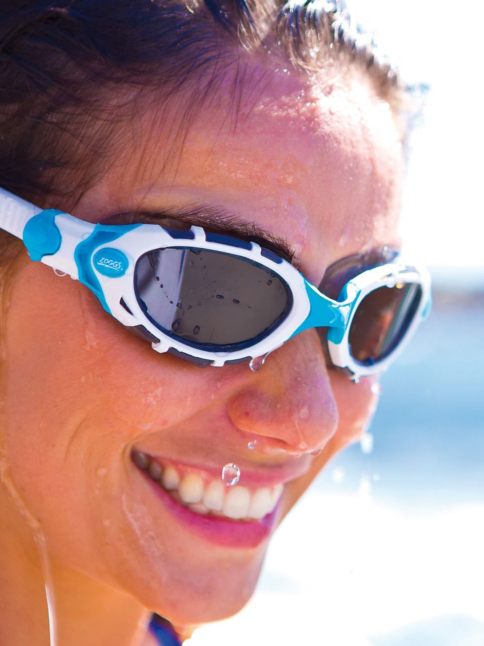 Zoggs Predator Flex Womens White & Berry Polarized Ultra Lens Goggles