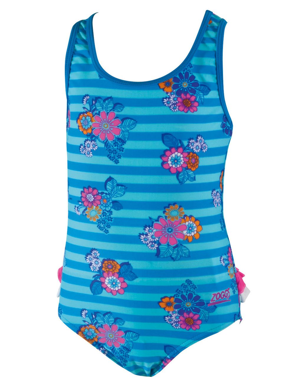 Zoggs Regatta Frills Toddler Girls One Piece Swimsuit