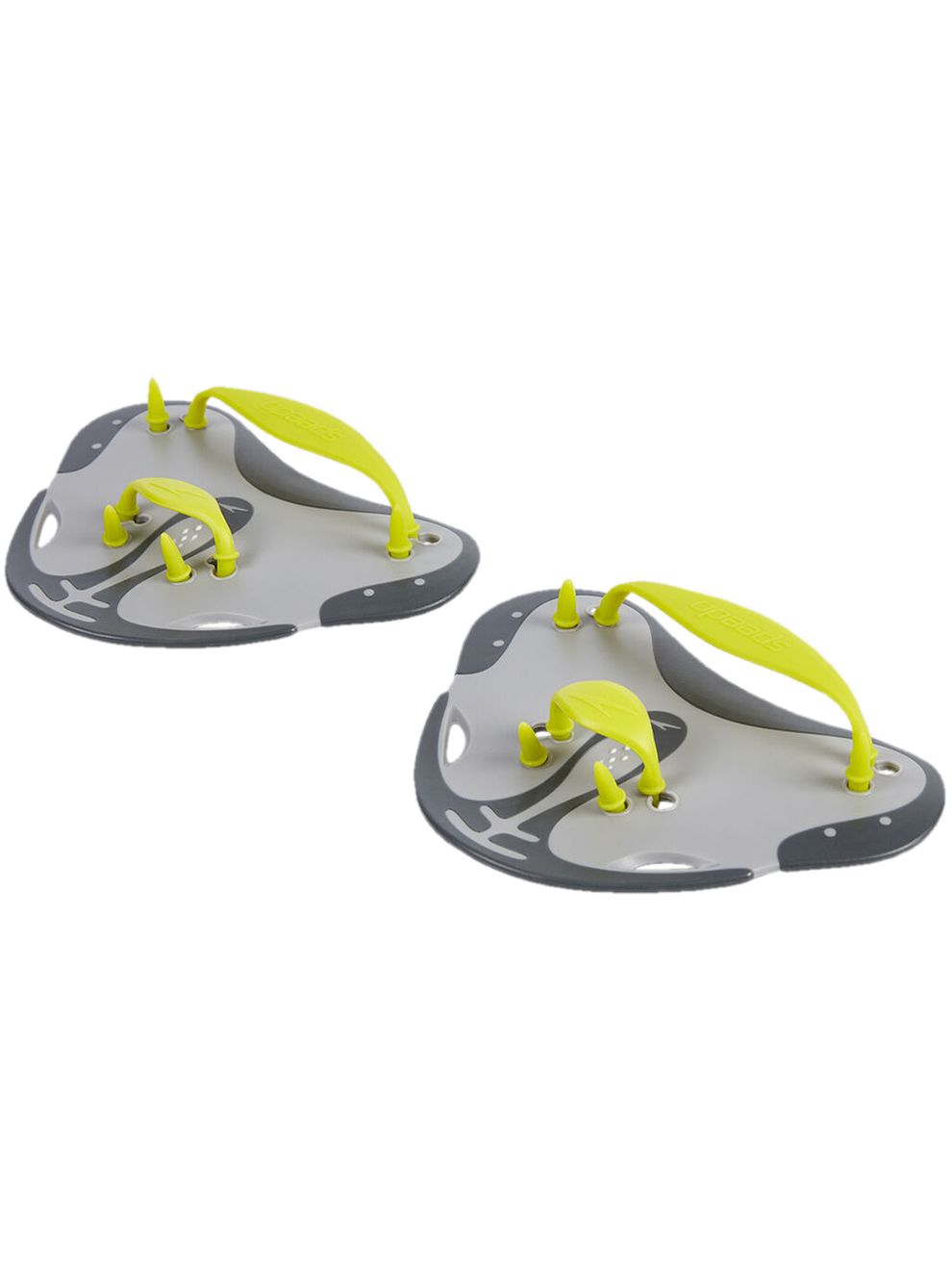 Speedo Biofuse Finger Paddles Oxide Grey & Lime Punch
