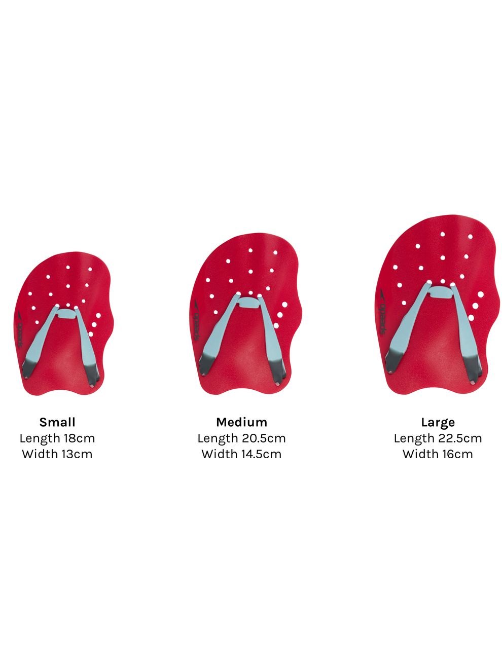Speedo Tech Hand Paddles Lava Red, Chilli Blue & Grey