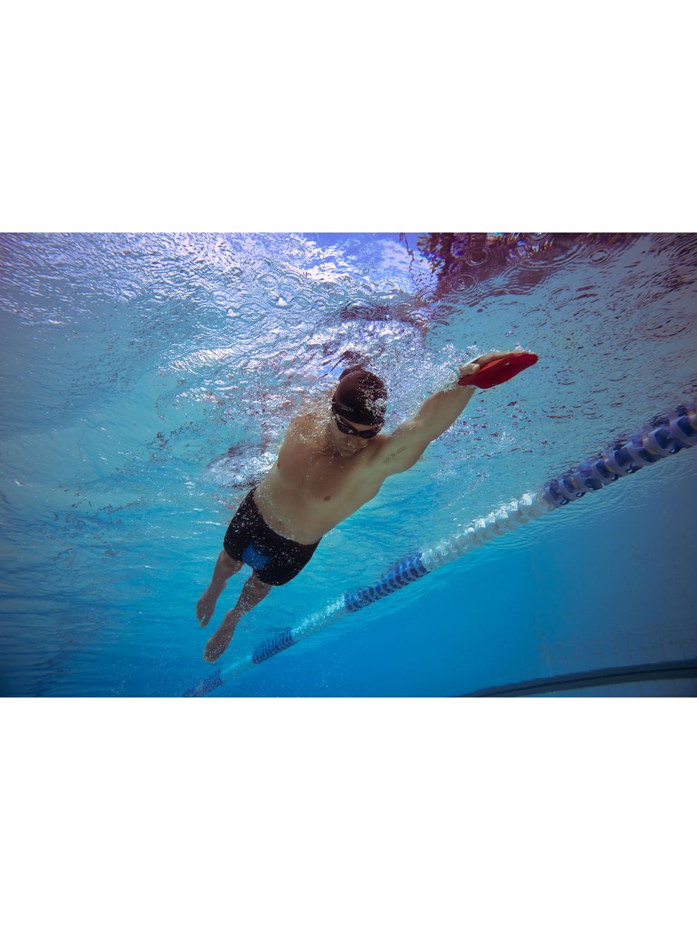 Speedo Tech Hand Paddles Lava Red, Chilli Blue & Grey