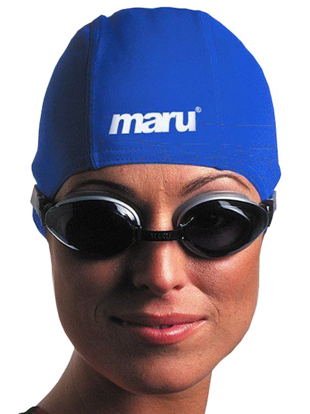 Maru Blue Polyester Swim Cap