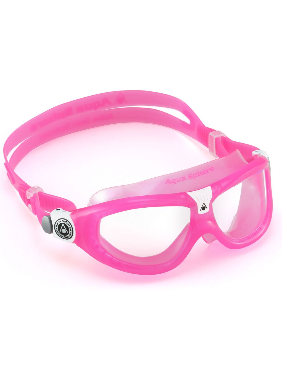 Maschera Da Nuoto Aqua Sphere Seal Kid 2 - Lenti Trasparenti, Protezione UV, Per Bambini Dai 3 Anni