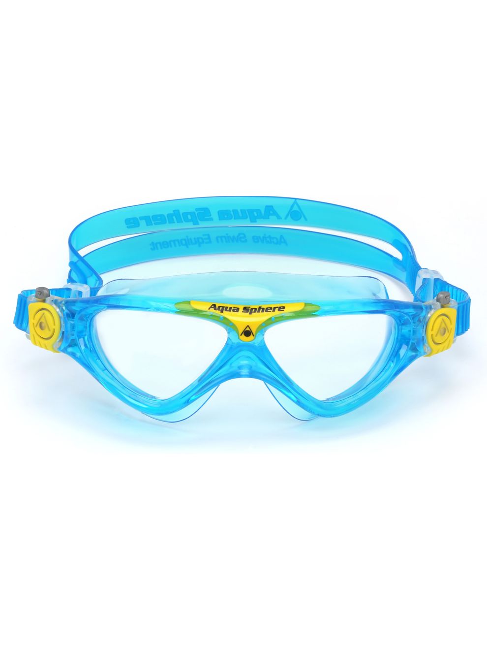 Aqua Sphere Vista Junior Clear Swim Mask Aqua & Yellow