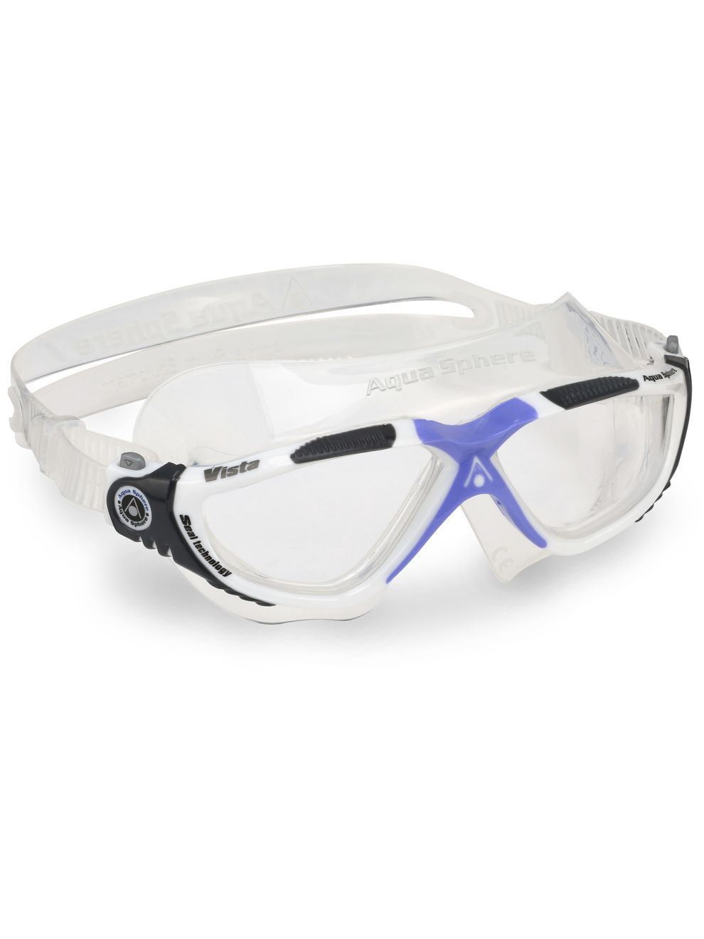 Aqua Sphere Vista Clear Swim Mask White & Lavender