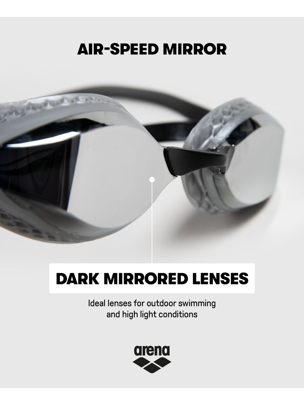 Arena Airspeed Goggles - Silver Mirror/Black