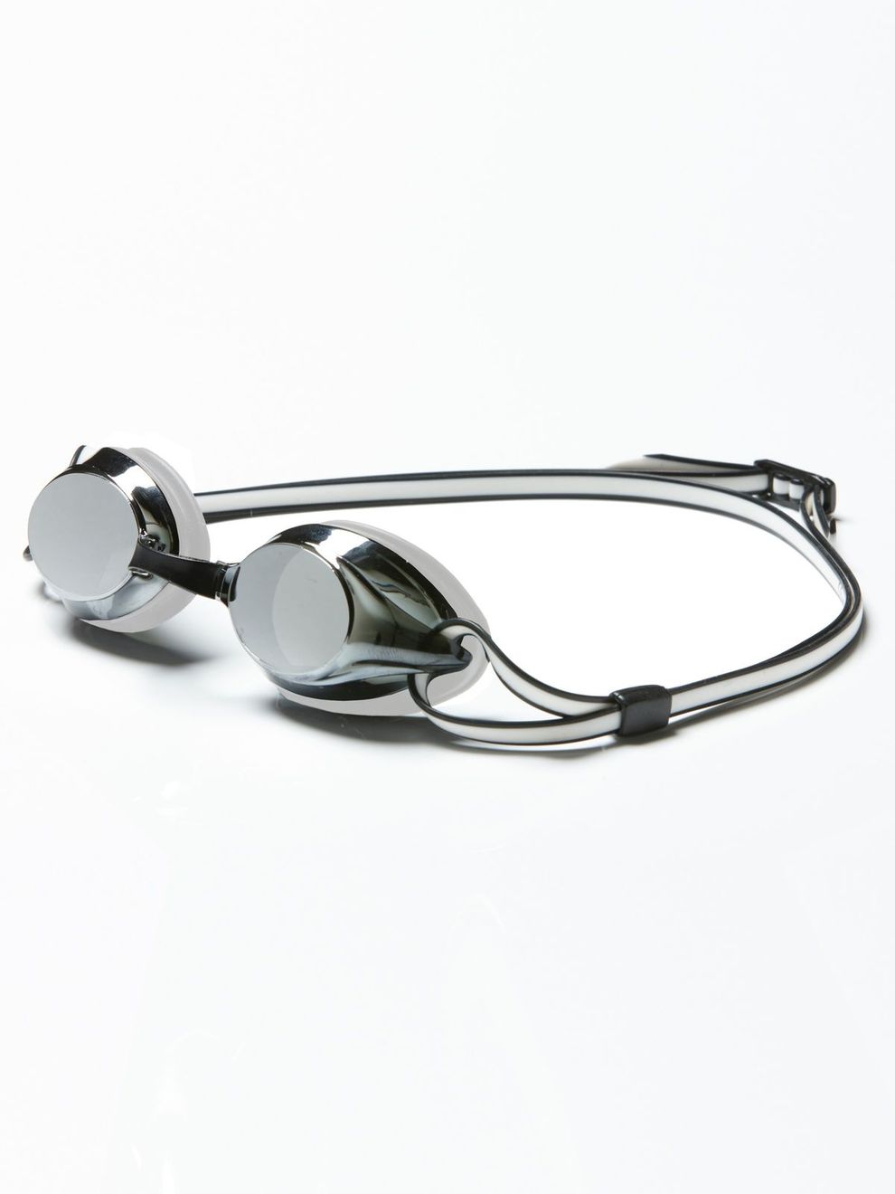 AMANZI Axion Silver Black & White Mirrored Lens Goggles