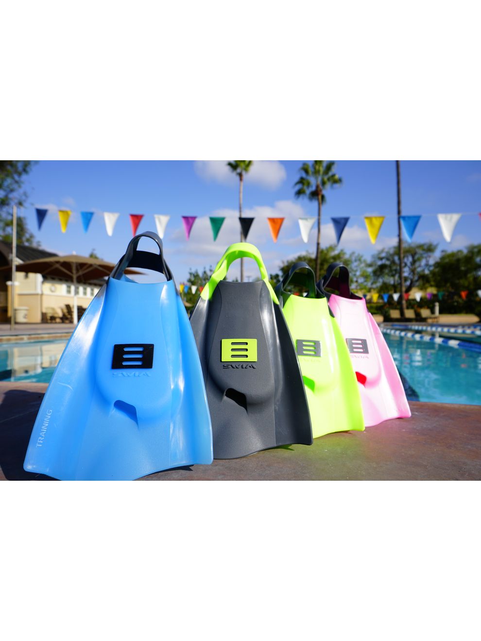DMC Swim Elite Fins Charcoal & Fluro