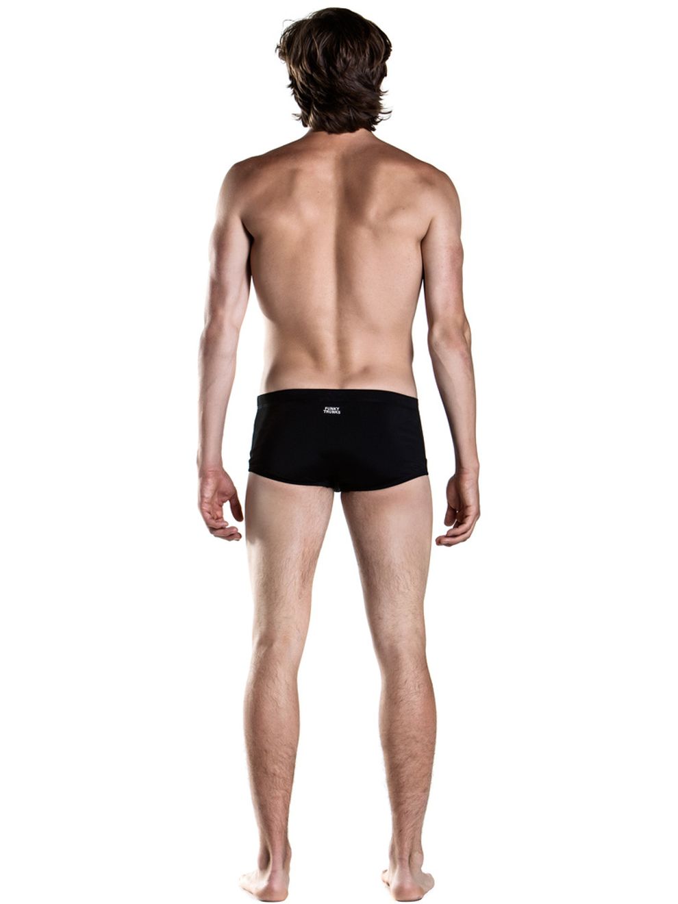 Funky Trunks Still Black Mens Plain Front Trunks