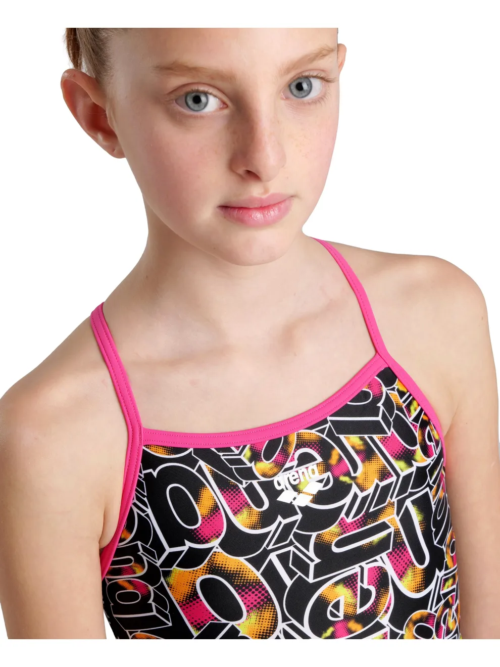 Girls Neon Vibe Rowlee Back One Piece
