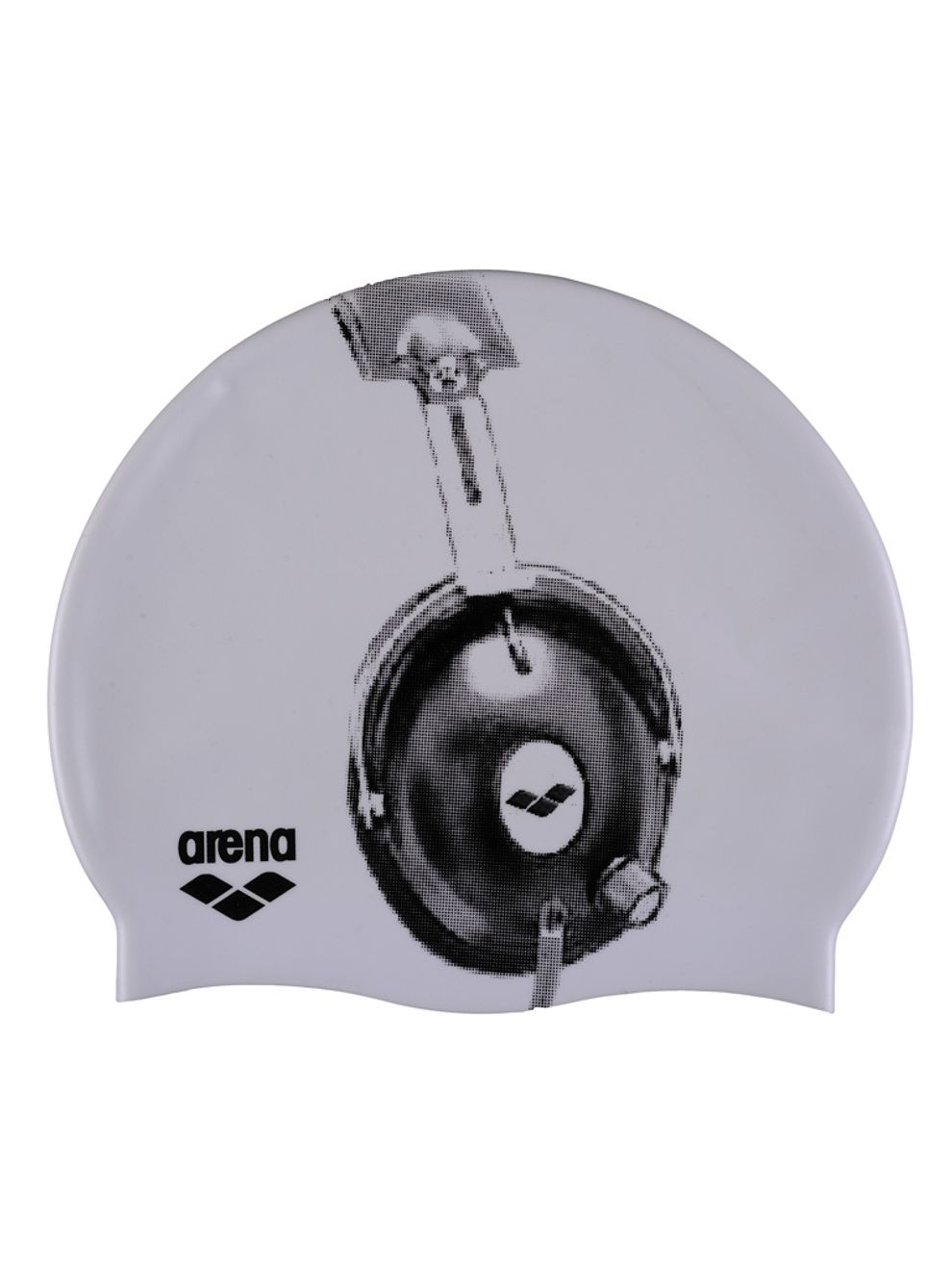 Arena Head Phone White Silicone Swim Cap