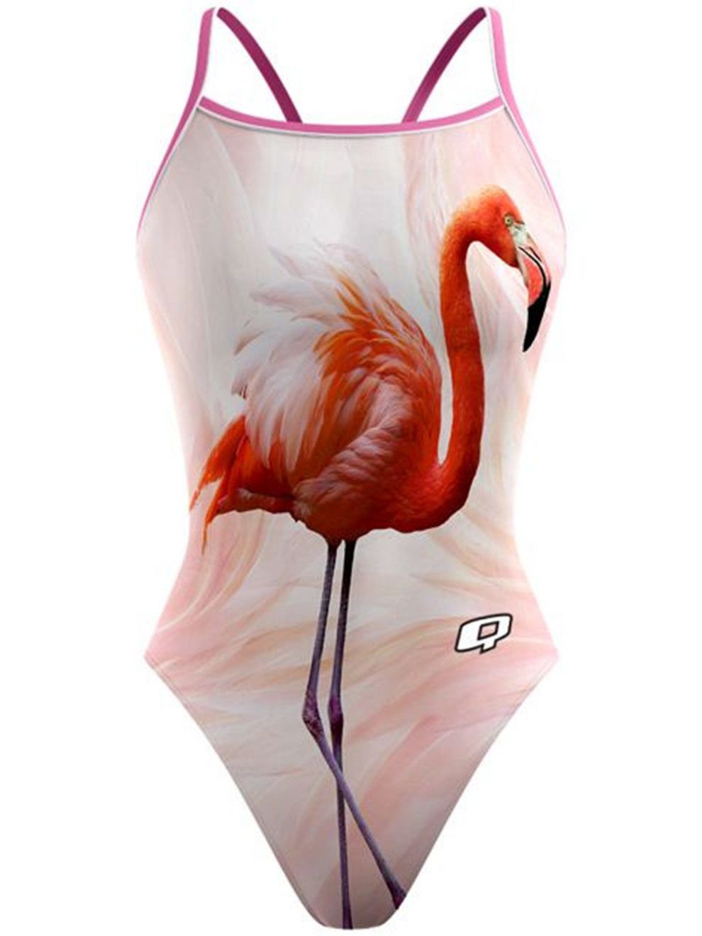 Q Swimwear Flamingo One Piece Swimsuit