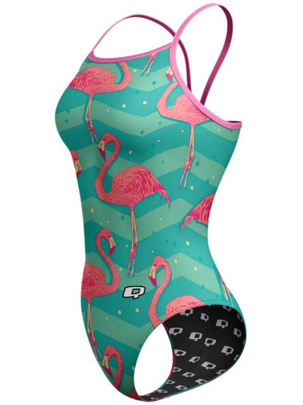 Q Swimwear Flock of Flamingos One Piece Swimsuit