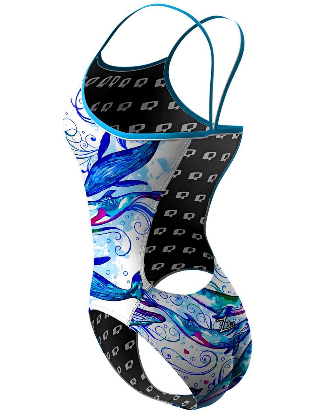 Q Swimwear Just Keep Swimming One Piece Swimsuit