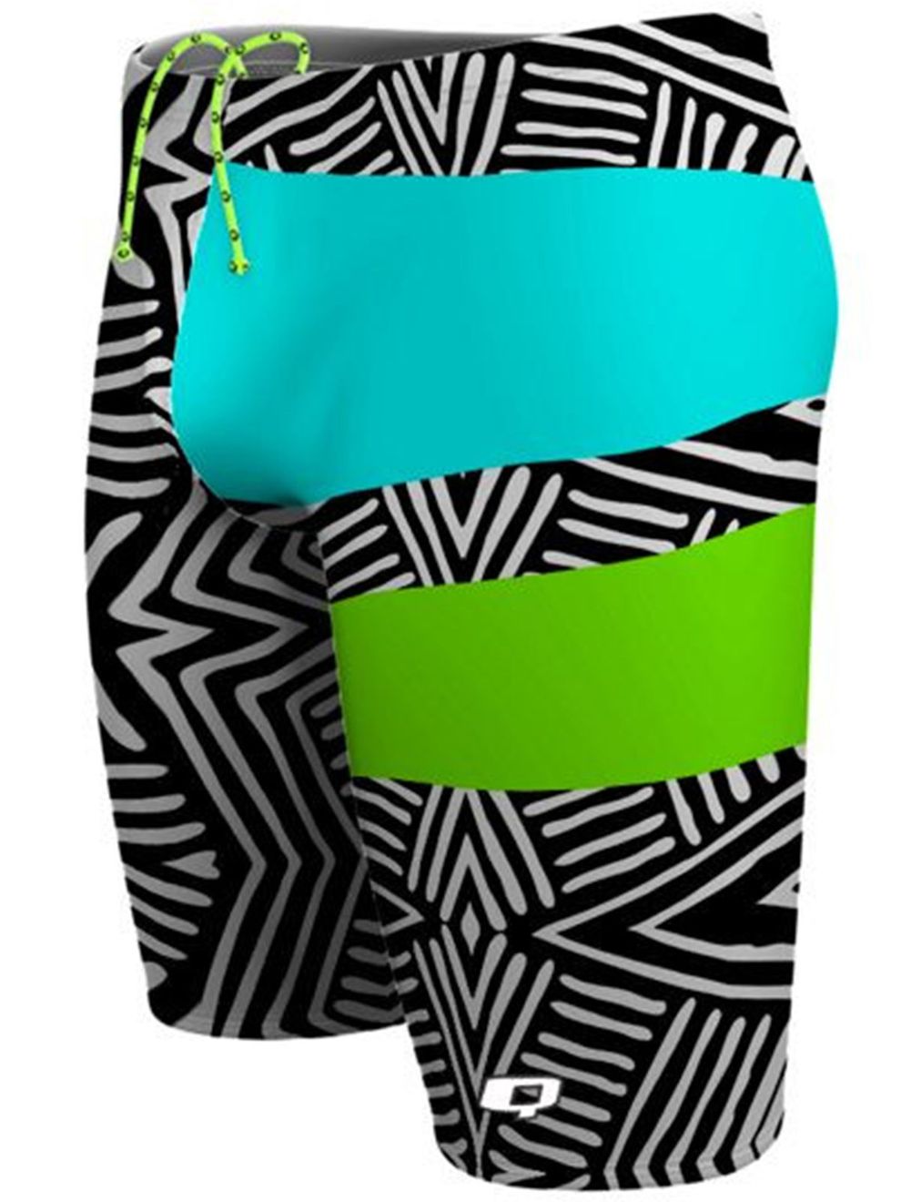 Q Swimwear Neon Tiki Jammers