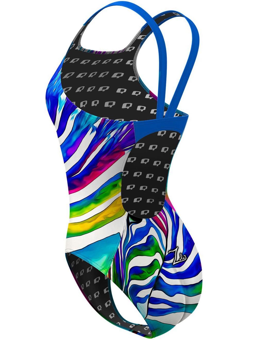 Q Swimwear Zebra in Wonderland One Piece Swimsuit
