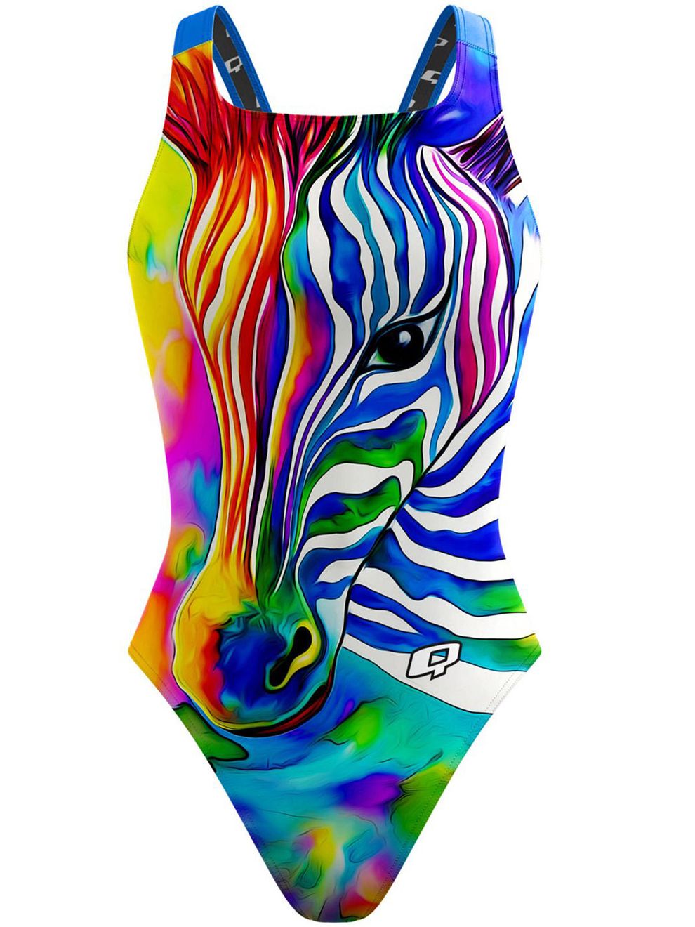 Q Swimwear Zebra in Wonderland One Piece Swimsuit