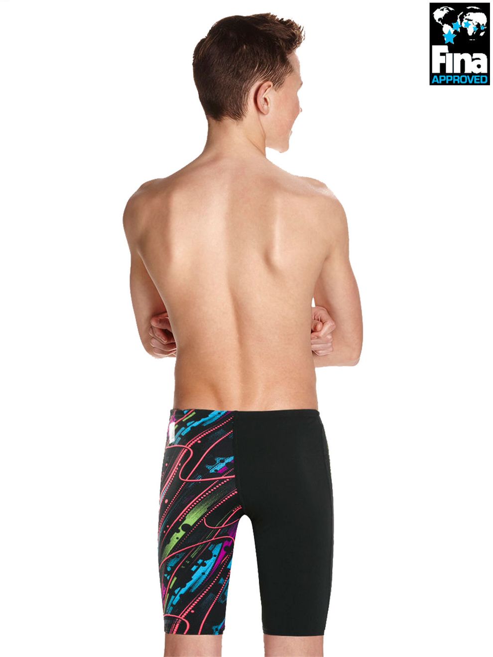Speedo Fastskin Junior Endurance+ High Waisted Black & Red Jammers
