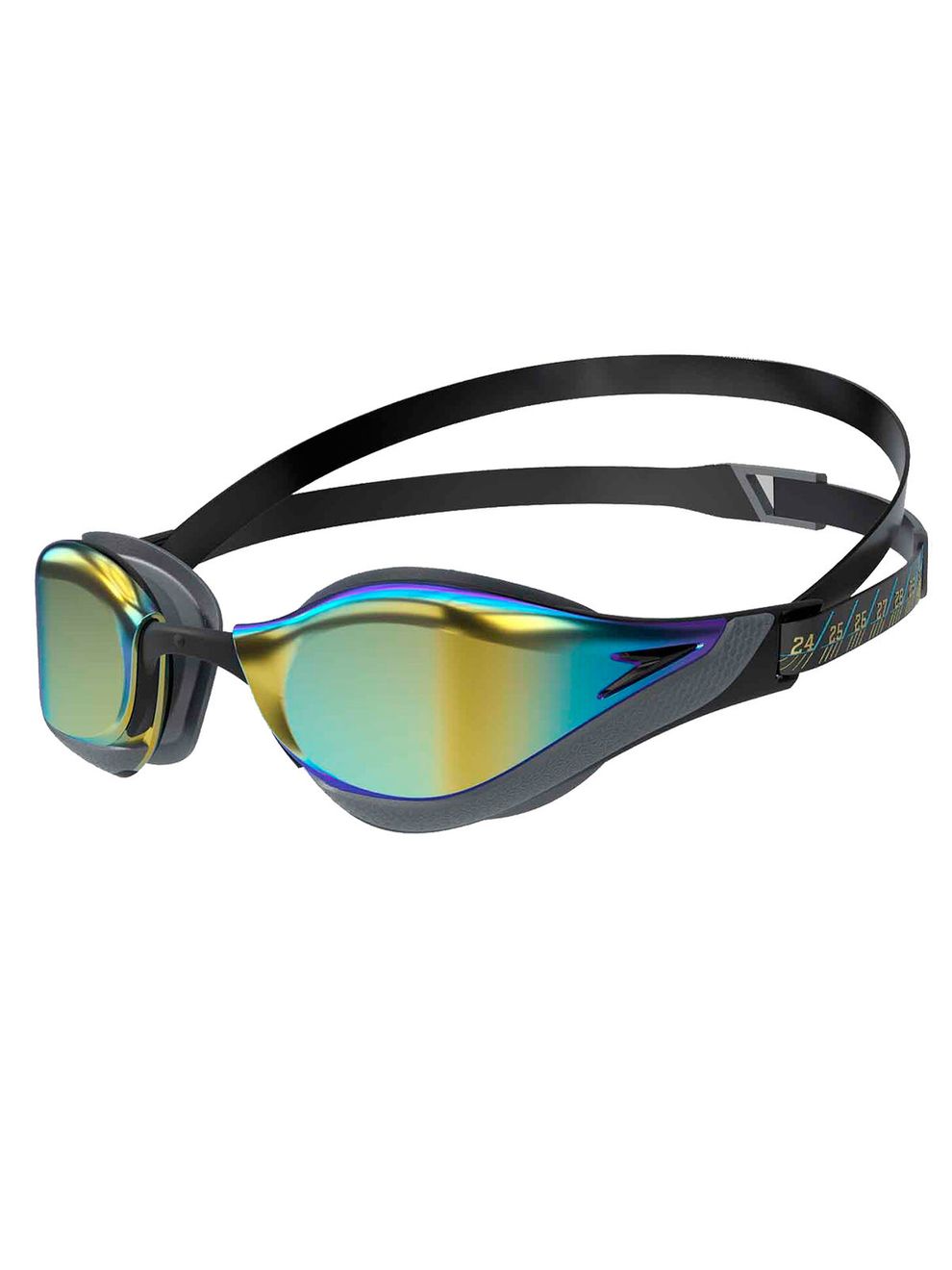 Speedo Pure Focus Mirrored Goggles Black & Cool Grey