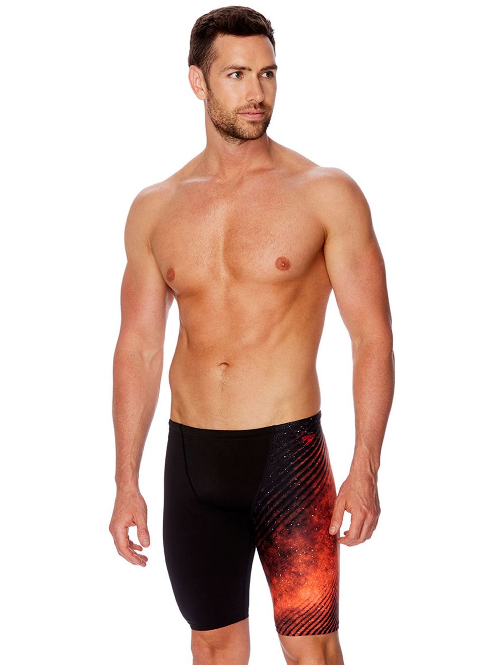 Speedo Red Galaxy Mens Jammer