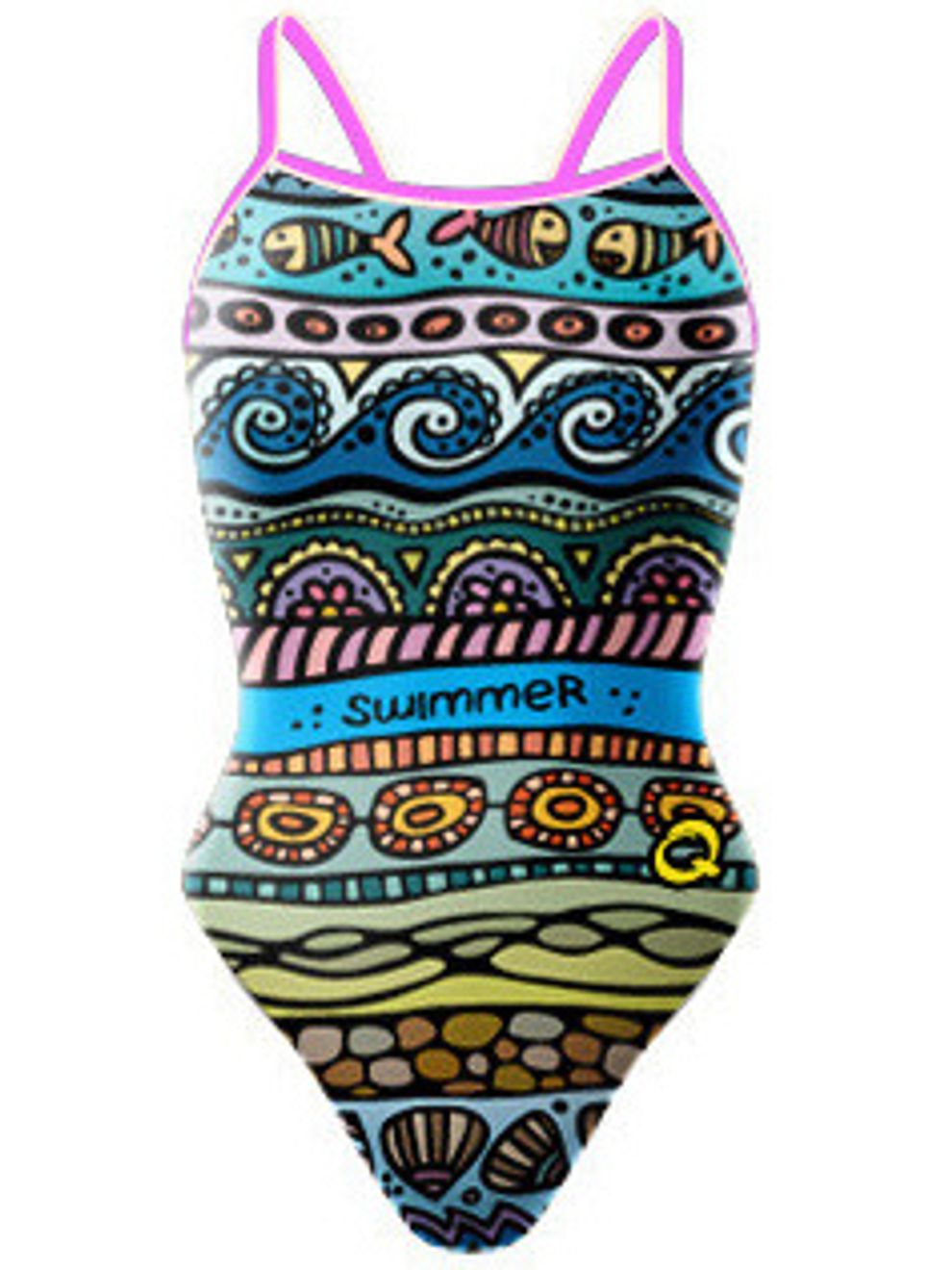 Q Swimwear Swimmer One Piece Swimsuit