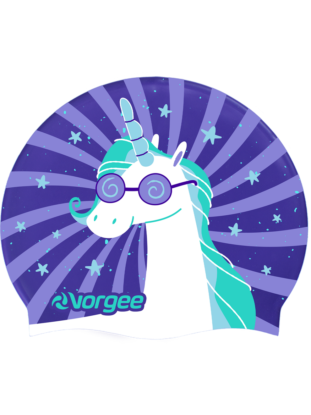 Vorgee Miss Glamour Swim Cap - Groovy Unicorn