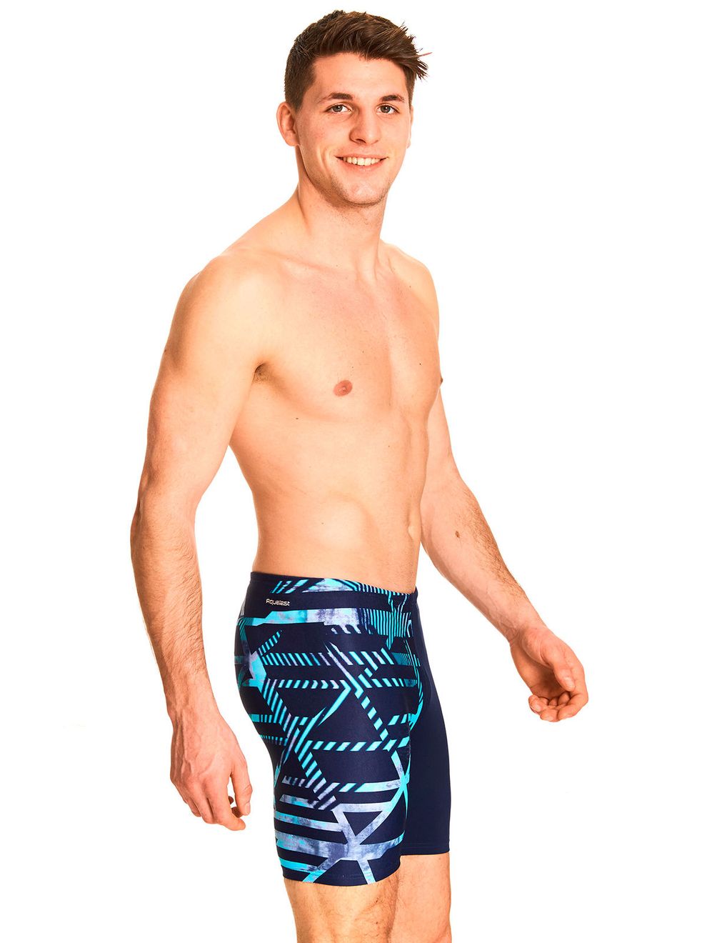 Zoggs Equation Navy & Jade Mens Mid Jammers
